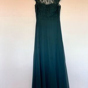 Green Sleeveless Bridesmaid Maxi Dress